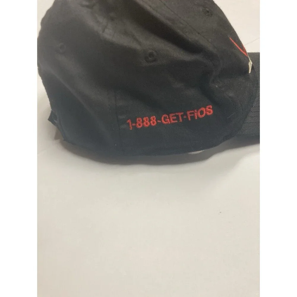 Verizon FiOS Black Baseball Cap Hat 100% Cotton One Size 1-888-GET-FIOS